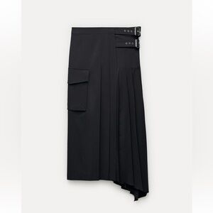 NWT asymmetrical Zara grey skirt, size S